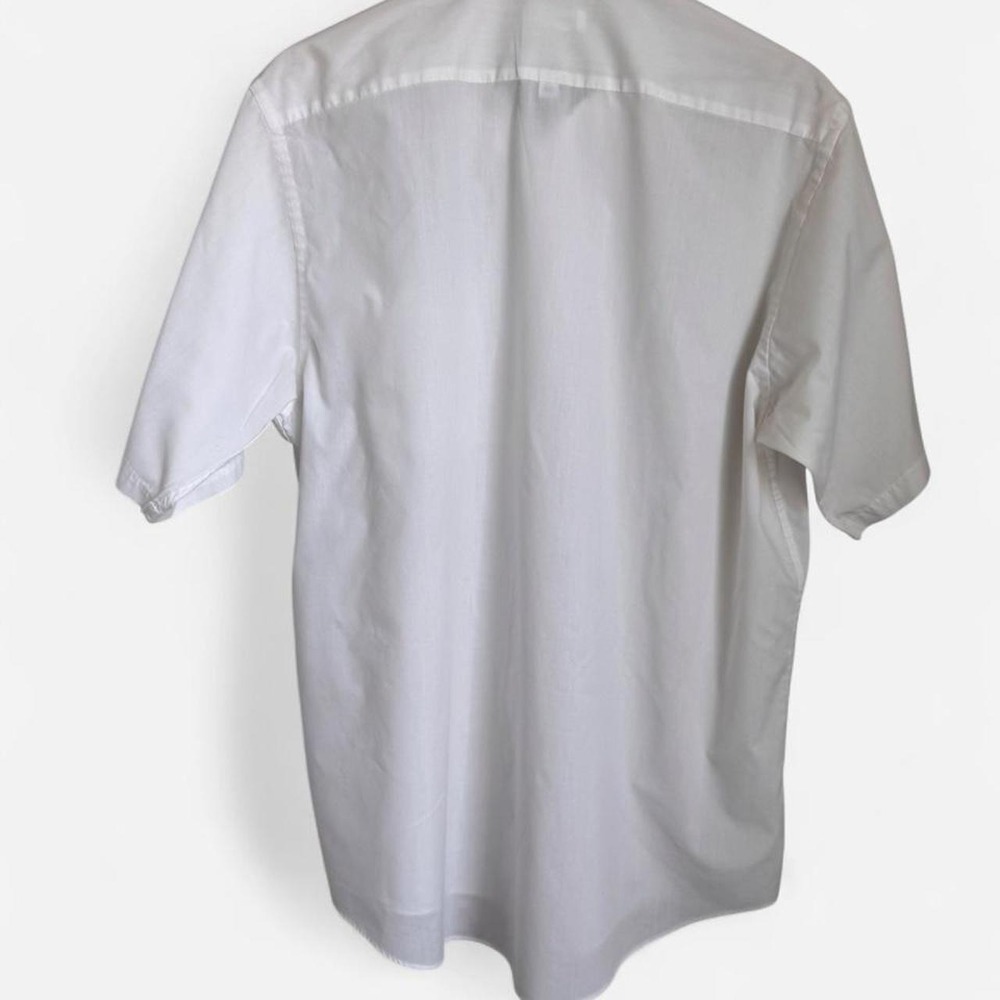 Pierre Cardin White Short Sleeve Button Down Shirt Size 16.5 - Picture 2 of 4